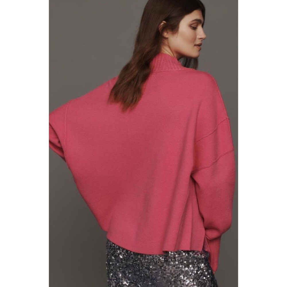 Anthropologie Maeve Turtleneck Sweater Women Pink The Logan Comfy Size XS NWT - Picture 3 of 8